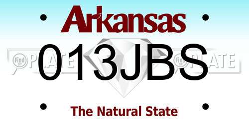 013JBS Arkansas License Plate