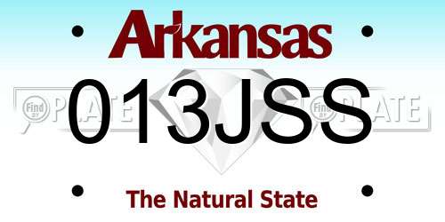 013JSS Arkansas License Plate