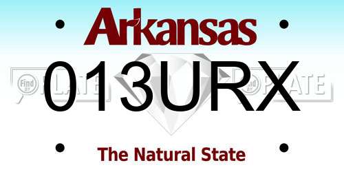 013URX Arkansas License Plate