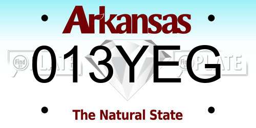 013YEG Arkansas License Plate