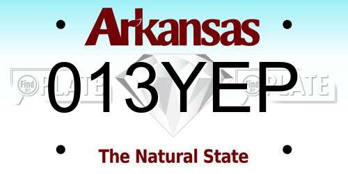 013YEP Arkansas License Plate