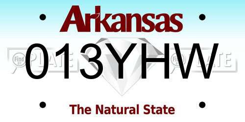 013YHW Arkansas License Plate