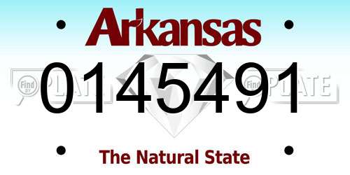 0145491 Arkansas License Plate