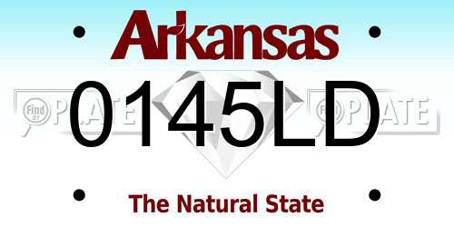 0145LD Arkansas License Plate