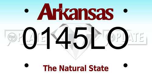 0145LO Arkansas License Plate