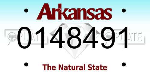 0148491 Arkansas License Plate