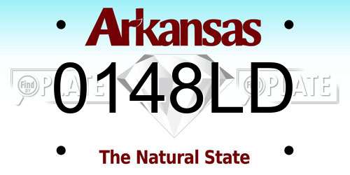 0148LD Arkansas License Plate