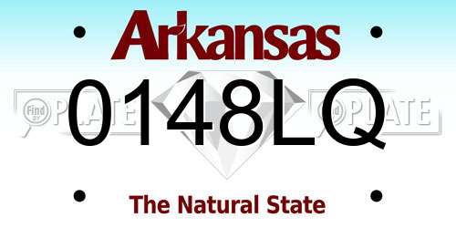 0148LQ Arkansas License Plate