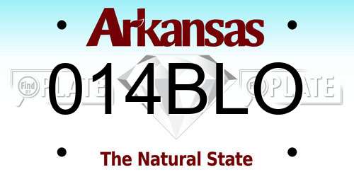 014BLO Arkansas License Plate