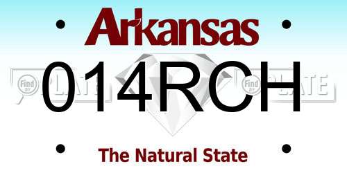014RCH Arkansas License Plate