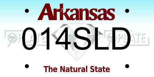 014SLD Arkansas License Plate