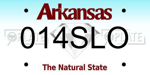 014SLO Arkansas License Plate