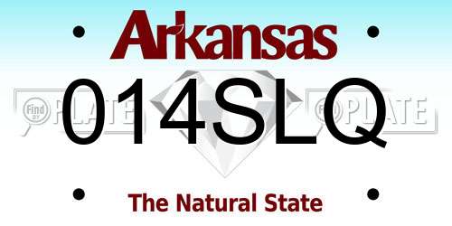 014SLQ Arkansas License Plate