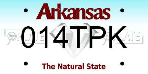 014TPK Arkansas License Plate