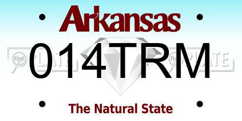 014TRM Arkansas License Plate