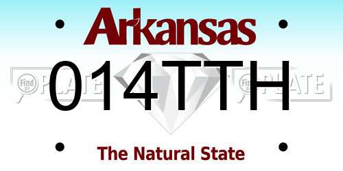 014TTH Arkansas License Plate