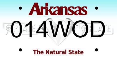 014WOD Arkansas License Plate