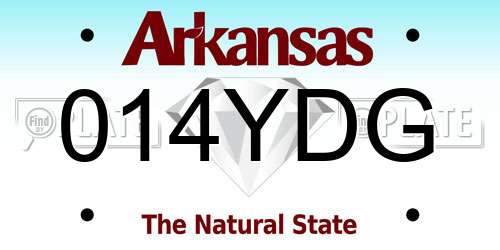 014YDG Arkansas License Plate