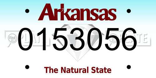 0153056 Arkansas License Plate