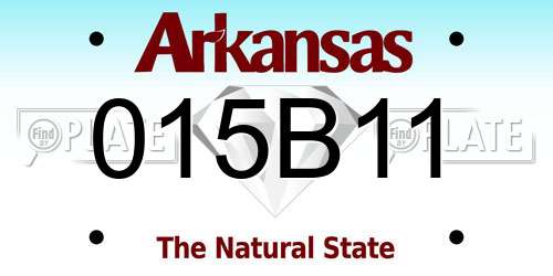 015B11 Arkansas License Plate