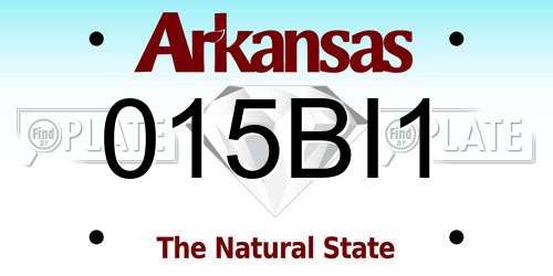 015BI1 Arkansas License Plate