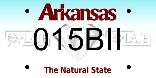 015BII Arkansas License Plate