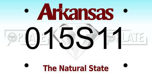 015S11 Arkansas License Plate