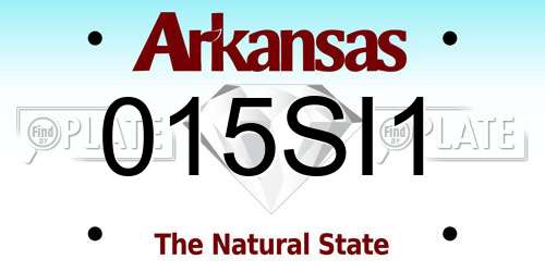 015SI1 Arkansas License Plate