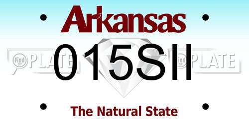 015SII Arkansas License Plate