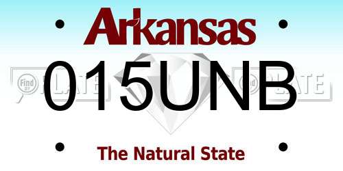 015UNB Arkansas License Plate