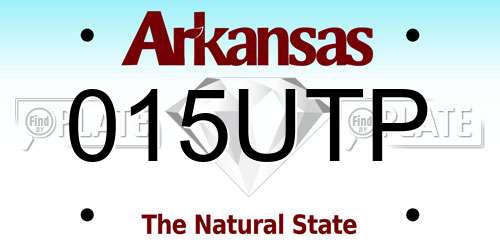 015UTP Arkansas License Plate