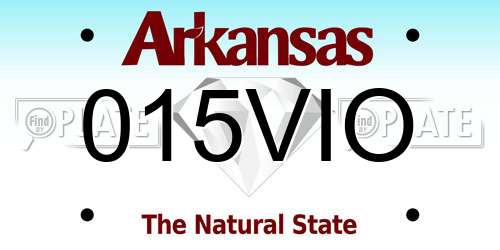 015VIO Arkansas License Plate