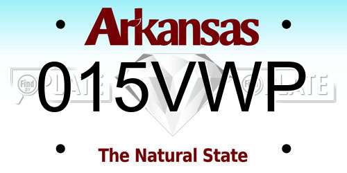 015VWP Arkansas License Plate