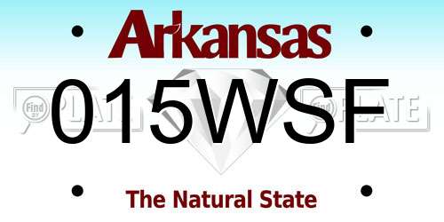 015WSF Arkansas License Plate