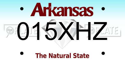 015XHZ Arkansas License Plate