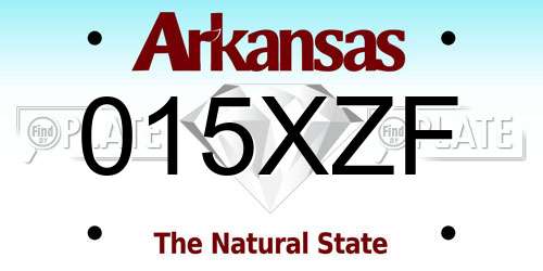 015XZF Arkansas License Plate
