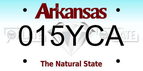 015YCA Arkansas License Plate