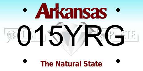 015YRG Arkansas License Plate
