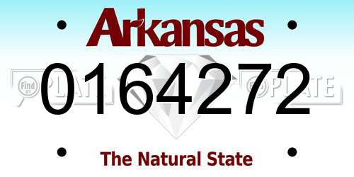 0164272 Arkansas License Plate
