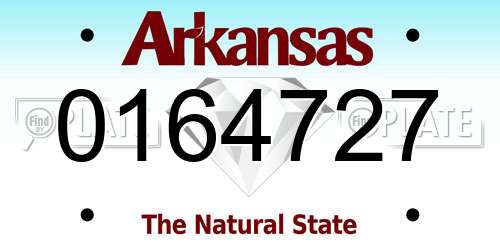 0164727 Arkansas License Plate