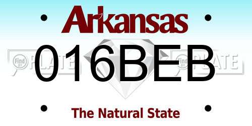 016BEB Arkansas License Plate