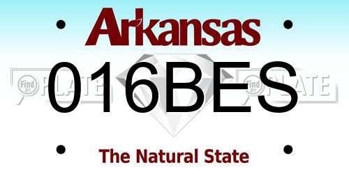 016BES Arkansas License Plate