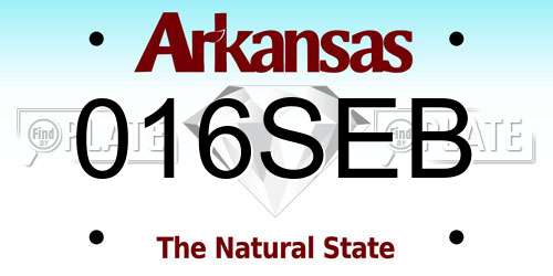 016SEB Arkansas License Plate