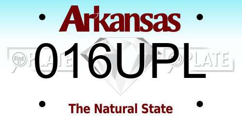 016UPL Arkansas License Plate