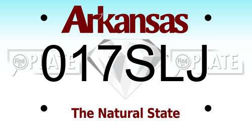 017SLJ Arkansas License Plate