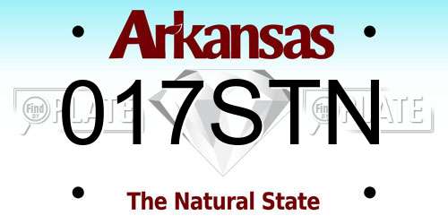 017STN Arkansas License Plate