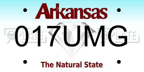017UMG Arkansas License Plate
