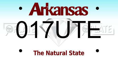 017UTE Arkansas License Plate