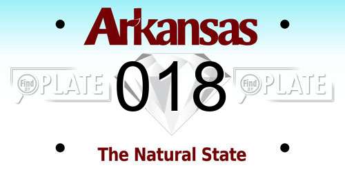 018 Arkansas License Plate