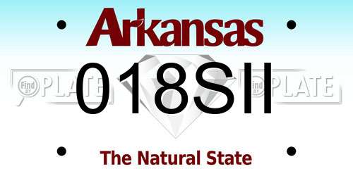 018SII Arkansas License Plate